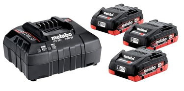 Metabo Basis-Set 3 x LiHD 4,0 Ah – 685132000 – Akkuset für effizientes und schnelles Laden – Inklusive 18-V-Akkus und Ladegerät im Sale